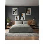 Karani Home Çift Taraflı Çift Kişilik Nevresim Takımı - Gri - Beyaz - 220 x 240 cm