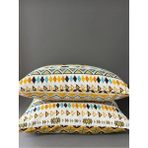 Karani Home Fermuarlı 2 Adet Yastık Kılıfı - 50 × 70 cm - Sarı - Krem
