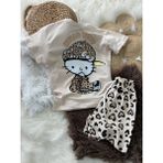Karaniko Kids Kız Çocuk Baskı Detaylı Şortlu Alt Üst Takım - 5 - 6 Yaş - Leopar