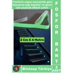 Karanlıkta Parlayan Acil Durum Çıkış Merdiven Kenar Esnek Güçlü Yapışkan Fosfor Bant 2 Cmx4 Mtr 3 Ad
