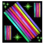Karanlikta Parlayan Fosforlu Glow Kalin Cubuk 30 Cm 1 Adet