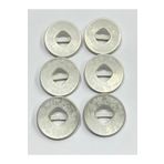 karantuhafiye İtalyan Kaban Mont Düğmesi / Eskitme Beyaz / 3,5 cm / 6 lı Set