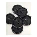 karantuhafiye Kaban Mont Düğmesi Italyan Düğme 6 Lı Set Siyah 3,5 Cm (M8926)