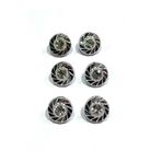 karantuhafiye Kristal Taşlı Metalize Lüks Düğme / Hırka Yelek Düğmesi / 1.5 cm 6 Adet Paket / MTLZ5
