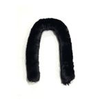 karantuhafiye Yumoş Peluş Kapşon Kürkü / Siyah / 75 cm