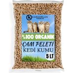 Karaoğlan Tarım Kedi Kumu Organik Çam Peleti Kokulu Tozsuz 5lt ( 2.5 Kg )