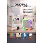 Karaoke Mikrofonlu Kablosuz Bluetooth Hoparlör 5 Ses Efektli Rgb Hd Stereo Ses Usb/sd/fm