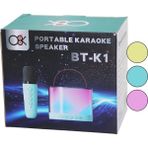 Karaoke Mikrofonlu Wireless Hoparlör - Speaker Işıklı USB Şarjlı 10W DC5V- Tf- Aux Bt-K1 (4887)