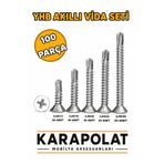 KARAPOLAT 100 PARÇA YHB AKILLI VİDA SETİ 3,9X13 - 3,9X19 - 3,9X25 - 3,9X32 - 3,9X38 PH2
