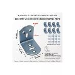 Karapolat Mobilya Eşya Dolap Duvara Sabitleme Köşebent Bağlantı Aparatı L Demiri Gönye Vida Dahil 23X30x30mm