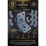 Karapolat Mobilya Eşya Dolap Duvara Sabitleme Köşebent Bağlantı Aparatı L Demiri Gönye Vida Dahil - Gümüş - 30x35x35mm