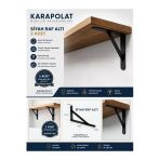 Karapolat Raf Altı Dekoratif Raf Tutucu Ayak Ferforje Siyah - Beyaz 13X19 Cm 2 Adet Beyaz