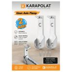 Karapolat Uzun Askı Flanşı Dolap Boru Sabitleme Kıyafet Elbise Askı Flanş Aparatı 2 Adet Inox