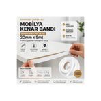 KarapolatYapı Mobilya Kenar Bandı Kendinden Yapışkanlı Mat Beyaz 20mmx5mt Dekoratif Şerit Bant Ütü Gerektirmez