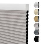Karartma Hücresel Gölgeler, Kablosuz Petek Oda Karartma Panjurları, UV Korumalı, Çocuk Güvenli Pencere Kaplamaları, Ev Ofis için Kolay Kurulum (Gri, 131 cm G x 122 cm Y)