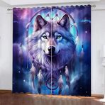 Karartma Kurt Hayvan Perdeleri 2 Panel Isı Yalıtımlı Opak Pencere Perdesi Çocuk Yatak Odası için 60 x 140 cm Soğuğa ve Isıya Karşı Kısa Delikli Tasarım Oturma Odası için İdeal A1