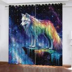 Karartma Kurt Perdeleri Çocuk Yatak Odası için Isı Yalıtımlı Opak Pencere Perde Panelleri 60 x 140 cm Soğuğa ve Isıya Karşı Kısa Kuşgözü Oturma Odası Hayvan Temalı Dekor A1