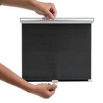 Karartma Rulosu Pencere Tonları Delmeyen-Vantuz Stor Perde - Oda Karartma Termal Yalıtımlı Rulo Panjurlar - Geçici Taşınabilir Pencere Örtüsü, 30-75 cm Genişliğinde Güneş Tonları, Siyah-60 x 125 cm