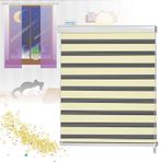 Karartma Stor Perde - Ev ve Ofis için Termal Pencere Panjurları Kolay Uyum 160x150 cm (63x59 inç) - Mutfak, Banyo ve Her Oda için İdeal - Sarı