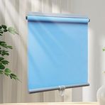 Karartma Stor Perde Pencere Perdeleri, Taşınabilir Geri Çekilebilir Perdeler, 32-150 cm Genişliğinde Geçici Isı Yalıtım Stor Perde, Serbest Delikli, Yatak Odası, Çocuk Odası İçin, Mavi-85x200 cm