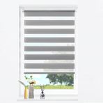 Karartma Su Geçirmez Kumaş Stor Perde Seti, 60 x 340 cm Çift Stor Perde Banyo ve Ofis için, Koyu Gri, Aksesuarlı