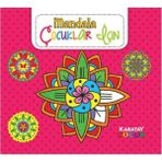 Karatay Yayınları 4E Boyama Kitabı Çocuklar İçin Mandala Pembe Karatay 153-00-0196