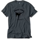 Karate Muay Thai Silhouette Füme Tişört Liyada - 2XL
