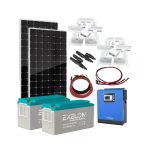 Karavan Solar Enerji Paketi 3Kva Mppt İnverter 2X330w Güneş Paneli 2X150ah Jel Akü