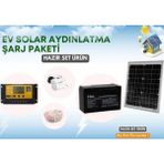 Karavan ve Kamp Çadırı Için Solar Güneş Enerjili Lamba ve Şarj Seti