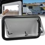 Karavan ve karavan için sürgülü pencere, menteşeli çift duvarlı tasarım, 900 x 900 mm, entegre perdeli, karavanlar, römorklar ve otomobiller için ideal