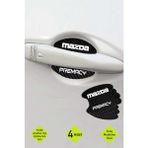 Karbon Desenli Mazda Premacy Kapı Içi Kolları Çizilmelere Karşı Özel Koruma Folyo Seti Premacy Yazılı - 7.3x9 cm