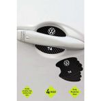 Karbon Desenli Volkswagen T4 Kapı Içi Kolları Çizilmelere Karşı Özel Koruma Folyo Seti T4 Yazılı - 7.3x9 cm