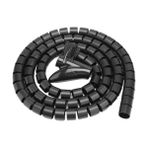 Karbonplast 20 mm Spiral Siyah 0,5 m Kablo Koruyucu ve Düzenleyici