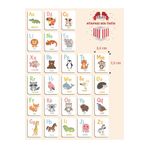 Karbonsoft Ahşap Ingilizce Alfabe Kartları - Alfabe Ingilizce Eğitim Seti Ingilizce Öğrenme Kartları Montessori
