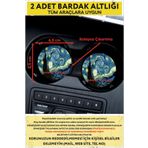 karbonsoft Araç Içi Aksesuar 2 Li Araba Kişiye Özel Bardak Altlıkları