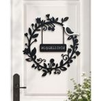 Karbonsoft Hoşgeldiniz Yazılı Kapı Duvar Ahşap Süsü 30 x 30 cm siyah 30 x 30 karbonNM260