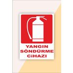 Karbonsoft İş Güvenliği Uyarı Levhası Yangın Söndürme Cihazı Beyaz 20 x 30 karbonNM2033