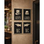 Karbonsoft İşyerleri, Ev ve Mekanlar İçin Gents,Ladies ve Wc Tabelası Beyaz 20 x 30 karbonNM2135