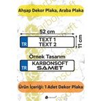 Karbonsoft Kişiye Özel Ahşap Dekor Plaka, Araba Plaka, Isimli Plaka, Cam Önü Plakası, Aksesuar Plaka
