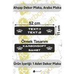 Karbonsoft Kişiye Özel Dekor Plaka, Araba Plaka, Isimli Plaka, Cam Önü Plakası, Aksesuar Plaka