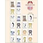 Karbonsoft Zeka Kartları Eşleştirme Oyunu Sevimli Hayvan Hafıza Kartı Ahşap Eğitici Puzzle Oyuncak (5,5x7,5 Cm)