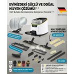 Karcher Buharlı Mop ve Temizlik Makinesi 4 Bar Yoğun Buhar Gücü Evcil Hayvan Dostu Kimyasalsız Yüzey Temizleyici Fayans Derz Temizleme Makinesi Sc 5 Deluxe Signature Line Set - Beyaz