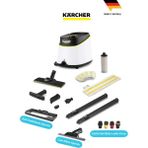 Karcher Kärcher Mutfak Banyo ve Sert Zeminler Için Kolay Temizlik Sc 3 Deluxe Buharlı Temizlik Makinesi %99A Kadar Bakteri ve Virüsleri Öldürür - Beyaz