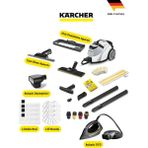 Karcher Kärcher Sc 5 Easyfix Iron Premıum Pack Buharlı Temizleyicisi-Kimyasal Gerektirmez — Sadece Musluk Suyu ile Çalışır - Beyaz