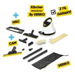 Karcher Sc 2 Deluxe Plus Easyfix Buharlı Temizlik Makinesi 1500W 3.2 Bar Cam Halı Başlığı Sert Zemin Kimyasalsız Hijyenik Hızlı Isınan Profesyonel Ev Tipi Yüksek Basınçlı Buhar Cihazı 2 Yıl Garanti