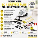 Karcher Sc 4 Plus Buharlı Temizlik Makinesi + Uyumlu Cam Silme Aparatı Hediye - Beyaz - Gri