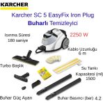 Karcher SC 5 Easyfix EU Iron Plug Beyaz Buharlı Temzileyici