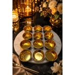 Karçiçeği Home 12’li Gold Renkli Alüminyum Kek Kalıbı – Tek Kullanımlık Fırın ve Sunum Kabı | Şık Cupcake & Tatlı Kapsülü