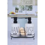 Karçiçeği Home 2'li 500 Ml Fenomen Metal Stantlı Süngerli Pinterest Sıvı Sabunluk Mutfak Banyo Seti