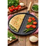Karçiçeği Home Gözleme Tavası Cursa XL Boy 36cm Siyah Çift Taraflı Döküm Tava